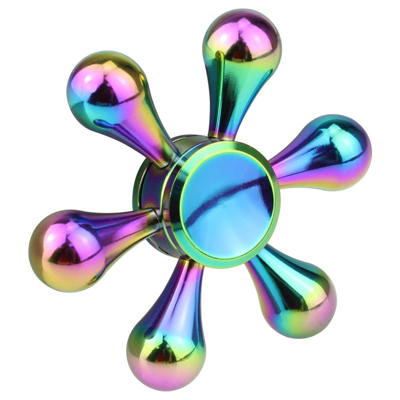 Generic Fidget Rainbow Spinner Metal Hand Spiner EDC Spinner